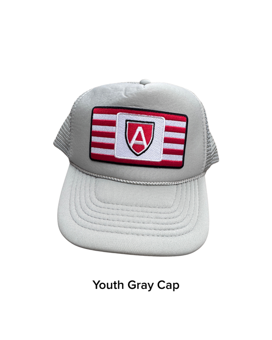 Cap - Gray with Shield (Adult & Youth)
