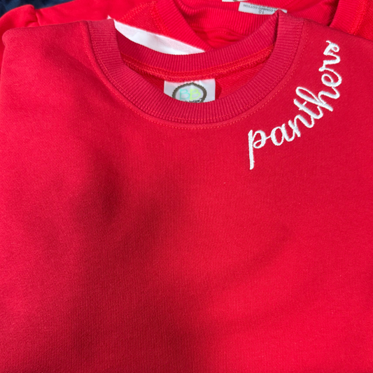 Girls' Puff Sleeve Sweatshirt with embroidery